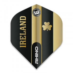 Set 3 Fluturasi Winmau Rhino Black & Gold steag Irlanda - Img 1