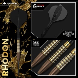 Set 3 Sageti Darts Mission Rhodon 95% Tungsten - Img 4