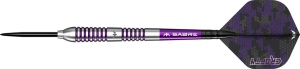 Set 3 Sageti Mission Joe Croft, Steel Tip 95% Tungsten - Silver & Purple Electro - Img 4