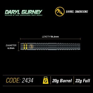 Set 3 Sageti soft darts Daryl Gurney Black, 90% tungsten - Img 3