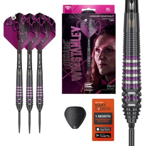 Set 3 Sageti Steel Darts Target Lorraine Winstanley G2 Swiss Point 90%, 24 g - Img 3