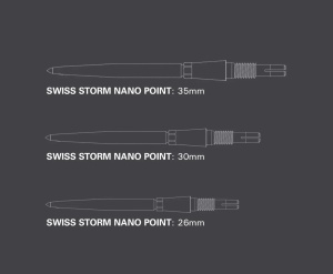 Set 3 Varfuri darts SWISS Storm Nano Argintiu - 26 mm - Img 5