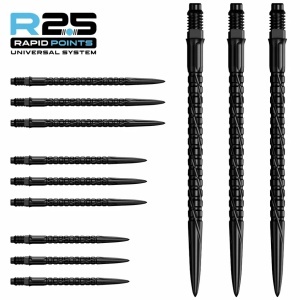 Set 3 Vârfuri pentru săgeți Mission R2.5 Rapid – Vârf metalic – SG2 – Negru