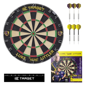 Set complet darts Luke 'The Nuke' Littler Dartboard si Sageti - Img 1