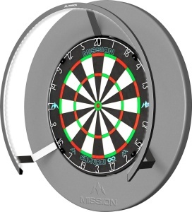 Protectie Perete pentru tinta de darts Logo Mission Embosat Negru - Img 3