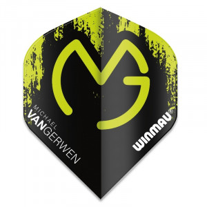 Set 3 Fluturasi Darts Winmau Mega 75 Standard - MVG Green & Black - Img 1