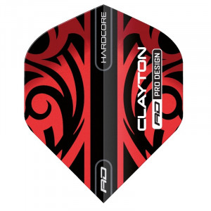 Set 3 Fluturasi Red Dragon Jonny Clayton Tribal Red/Black - Img 3