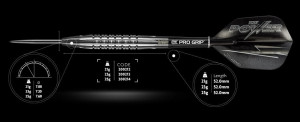 Set 3 Sageti Darts POWER 8ZERO 80% Tungsten BLACK TITANIUM P8Z model 2 - Img 4