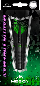 Set 3 Sageti steel darts Mission Martin Lukeman Black, 25g - Img 1
