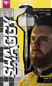 Set 3 Sageti Steel darts Target Scott Williams G2 Swiss Point 90% - Img 5