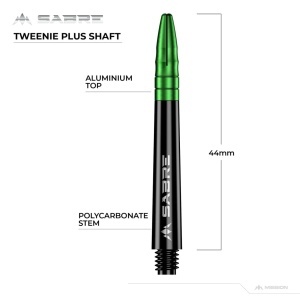 Set 3 Tije Mission Sabre Negru cu Top Verde - Img 2