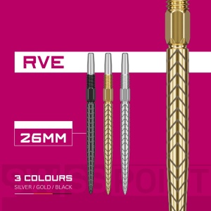 Set 3 Varfuri darts SWISS RVE Gold - 26 mm - Img 3