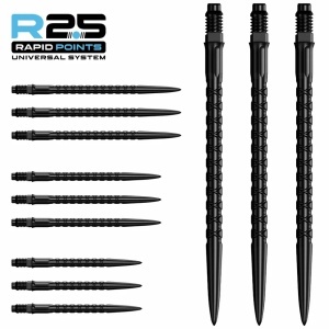 Set 3 Vârfuri pentru săgeți Mission R2.5 Rapid – Vârf metalic – SC1 – Negru
