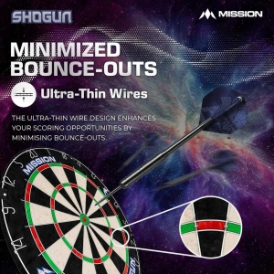 Set Tinta de darts Mission Shogun Round Wire cu 2 seturi de Sageti - Img 6