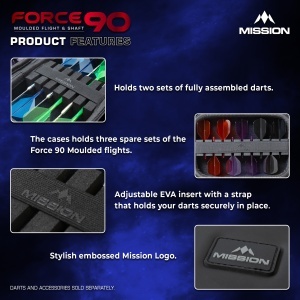 Carcasă Husă pentru săgeți Mission Force 90 - Portofel turnat din EVA - Mare Negru - Img 4