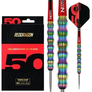 Sageti steel darts Shockwaves 26 g, Editie Aniversara 50 ani - Img 1