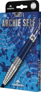 Set 3 Sageti Darts Archie Self - Vârf de Oțel - 90% Tungsten - Albastru și Argintiu - Img 4
