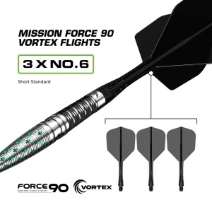 Set 3 Săgeți Darts Mission Mantis – Vârf metalic R 2.5 – 95% tungsten - Img 2