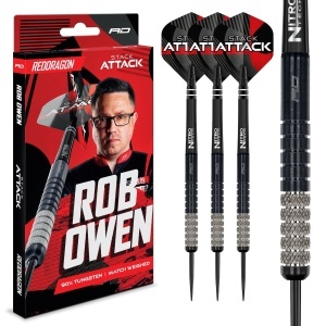 Set 3 Sageti Steel Red Dragon - Rob Owen, 90% tungsten, 22 g