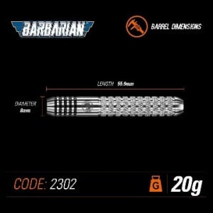 Set 3 Set sageti steel tungsten-inox Barbarian, Winmau - Img 3