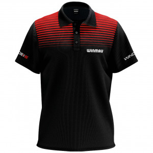 Tricou darts Winmau Wincool 4 Negru & Rosu - Img 1