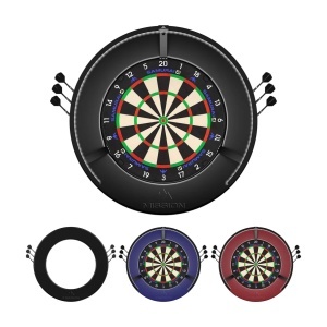 Protecție pentru ținta de darts Mission – cu logo – suport integrat pentru săgeți
