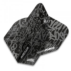 Set 3 Fluturasi Darts Winmau Mega Standard Negru - Like a Boss - Img 1