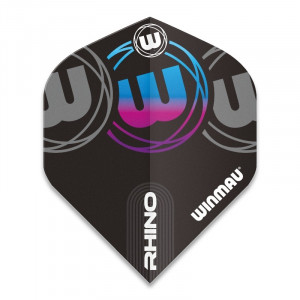 Set 3 Fluturasi Logo Winmau Rhino Black, Grey & Blue - Img 3