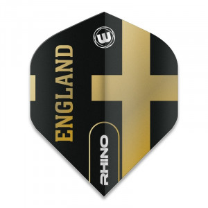 set 3 Fluturasi Winmau Rhino Black & Gold steag Anglia - Img 1