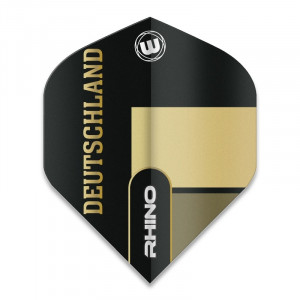Set 3 Fluturasi Winmau Rhino Black & Gold steag Germania - Img 1