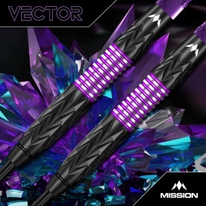 Set 3 Sageti Darts Mission Vector Darts - Steel Tip - 95% Tungsten - Negru PVD & Electro Mov - Img 7