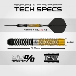 Set 3 Sageti Darts Winmau Exion Parallel Switch Point 90% tungsten - Img 9