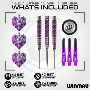 Set 3 Sageti Darts Winmau John Brown 90% tungsten - Img 2