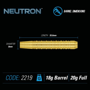 Set 3 Sageti soft darts Neutron 20 g, brass - Img 3