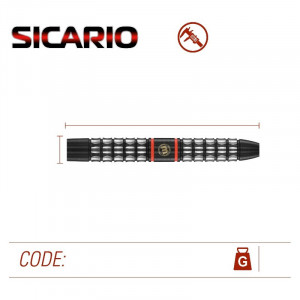 Set 3 Sageti steel darts Sicario, 90% tungsten, var 2 Paralell - Img 4