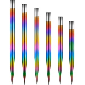 Set 3 Varfuri darts Mission Glide Clasice, Rainbow (curcubeu)