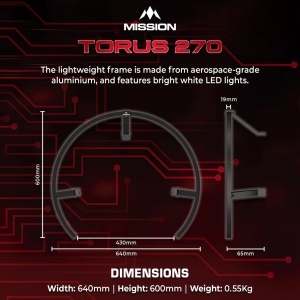 Sistemul de lumină Mission Torus 270 Negru USB C 2025 - Img 5