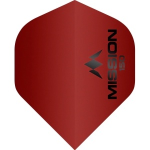 Set 3 Fluturasi Darts Mission Logo - 150 Microni - Nr. 2 - Std - Rosu Mat