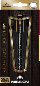 Set 3 Sageti Darts Mission Mike De Decker 95% Tungsten Negru & Gold PVD - Img 4