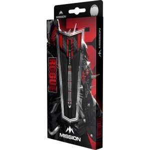 Set 3 Sageti Darts Mission Rogue Brass Argintiu & Rosu, 22 g - Img 4