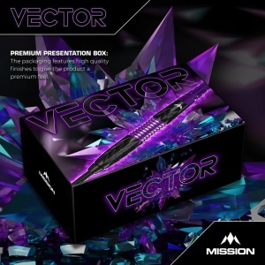 Set 3 Sageti Darts Mission Vector Darts - Steel Tip - 95% Tungsten - Negru PVD & Electro Mov - Img 4