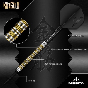 Set 3 Sageti Darts Steel Mission Kinsuji 95% Tungsten - Img 3