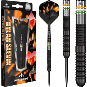 Set 3 Sageti Mission Dylan Slevin Steel Tip 90%, Black Titanium Oceans - Img 6