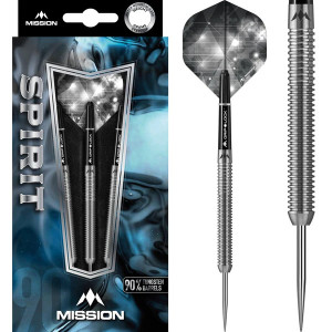 Set 3 Sageti steel darts Mission Spirit M3 - Twin Ring Grip - Img 1