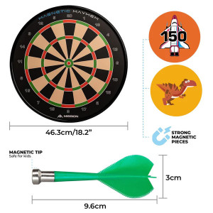 Joc distractiv de darts Mission Magnetic Mayhem - 7 jocuri într-unul - cu 12 săgeți magnetice - Img 3