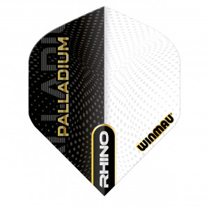 Set 3 Fluturasi Darts Rhino 100 Standard Extra Thick Palladium Negru & Alb - Img 2