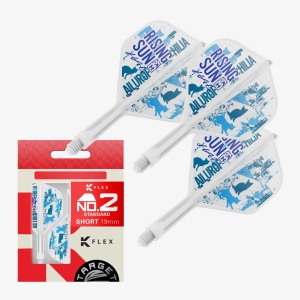 Set 3 Fluturasi Darts Target Japan K-Flex Haruki Muramatsu Rising Sun White NO2 - Img 2