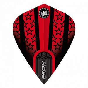 Set 3 Fluturasi Darts Winmau Prism Alpha Kite Rosu cu stele negre - Img 3