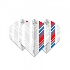 Set 3 Fluturasi Darts Winmau Prism Delta Standard-Alb, Rosu & Albastru - Img 2