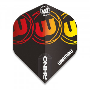 Set 3 Fluturasi Logo Winmau Rhino Black, Yellow & Red - Img 3